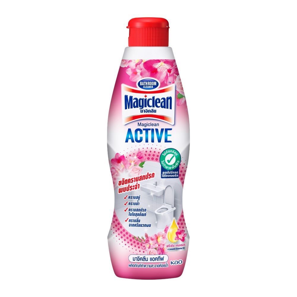 [สินค้าส่งด่วน]  มาจิคลีน น้ำยาล้างห้องน้ำ แอคทีฟ สีชมพู 700 มล. MAGICLEAN BATHROOM ACTIVE PINK 700 ML.