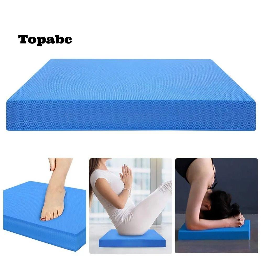 TOPABC เบาะโยคะ Balanced, แผ่นบาลานซ์แบบพกพา TPE ระดับสูง, กระดานสมดุลพิลาทิสกันลื่นอเนกประสงค์รองรับสมดุลกีฬา