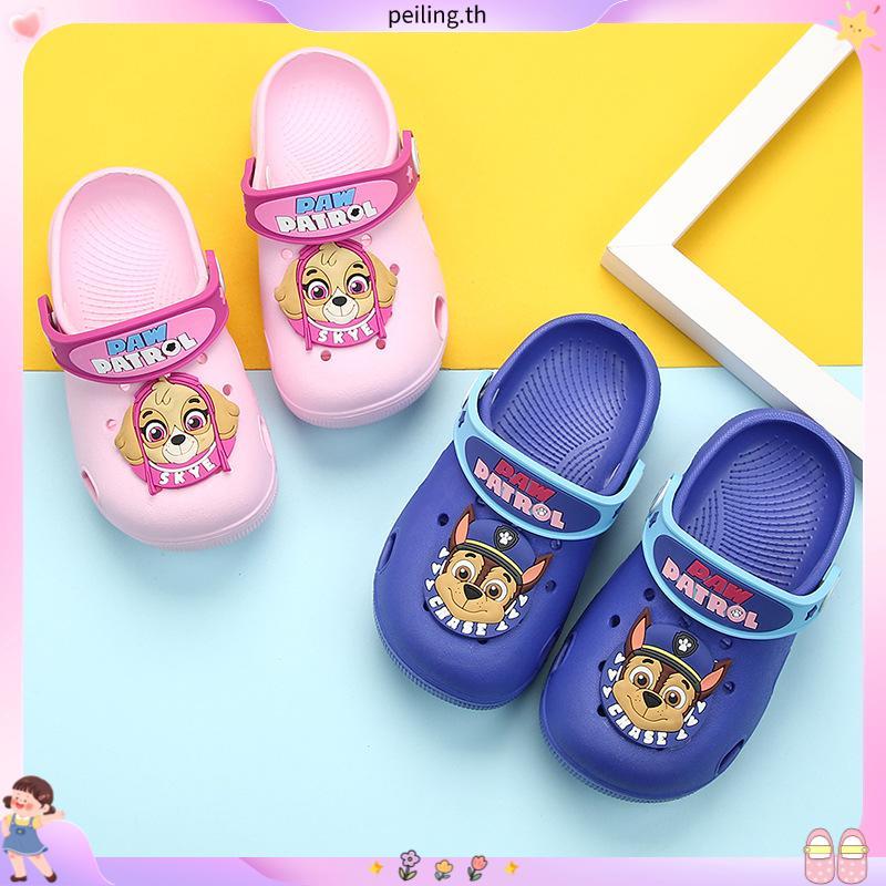 PAW Patrol รองเท้าแตะ ทรง ลาย paw patrol แบบมีรู สำหรับเด็ก