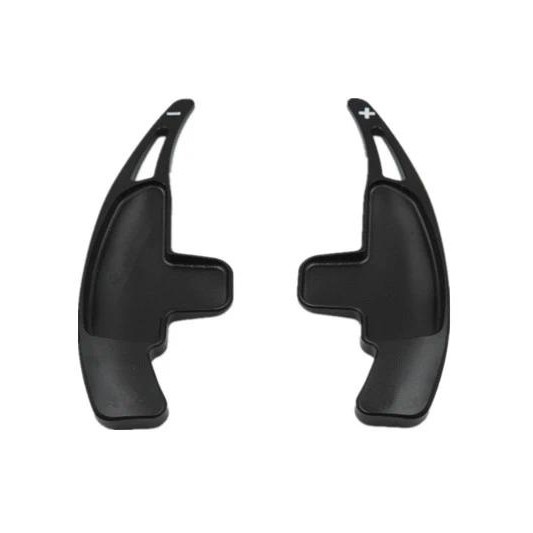 อลูมิเนียมสีดําพวงมาลัยรถ Paddle Extension Shift Paddles สําหรับ Mercedes-Benz AMG C63 A45 CLA45 CLS