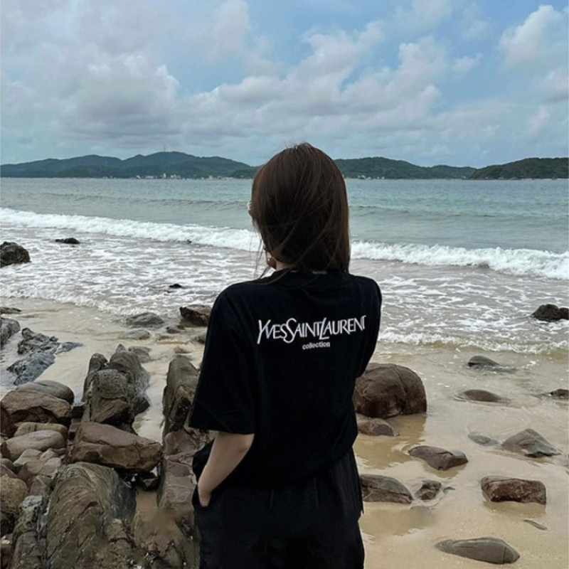 【ส่งจากไทย】เสื้อยืดฤดูร้อนสไตล์อินสไตล์เกาหลี  เสื้อยืดแฟชั่น สวมใส่สบาย พิมพ์ลายดิจิตอล ผู้หญิง Clothing Tshirt ราคา ถูกที่สุด ดีลบีเคเค แกลเลอรีภาพที่ 5