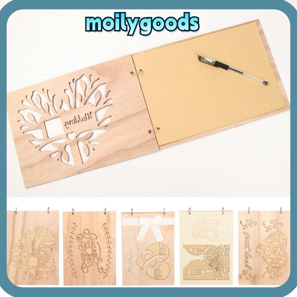 MOILYHD Guest Book Rustic Memorial Birthday Planner