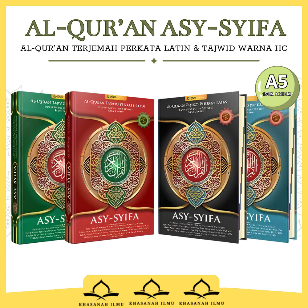Al Quran Asy Syifa แปลคําละติน Tajweed Color Number Code HC A5 Alfatih Quran Rasm Usmani