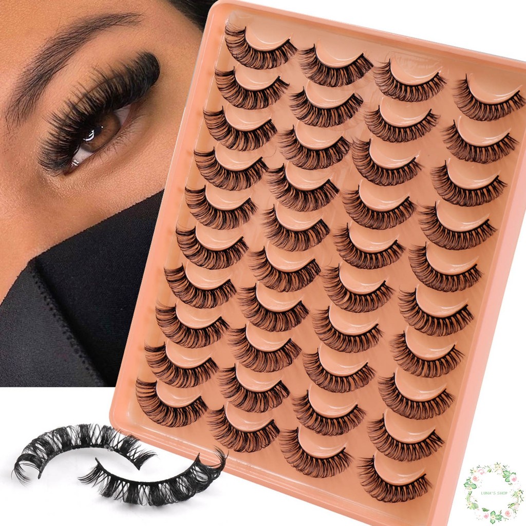 20 คู่ Curl จําลองขนตาปลอมชุดนุ่มสบายไม่มีระคายเคือง Lashes สําหรับความงาม Blogger แต่งหน้าคนรัก