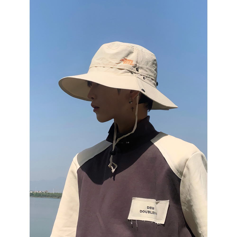 Mountaineering Hat Bucket Hat Men Summer Sun Hat Men Sun Hat Benny Outdoor Cowboy Fishing Hat Quick-
