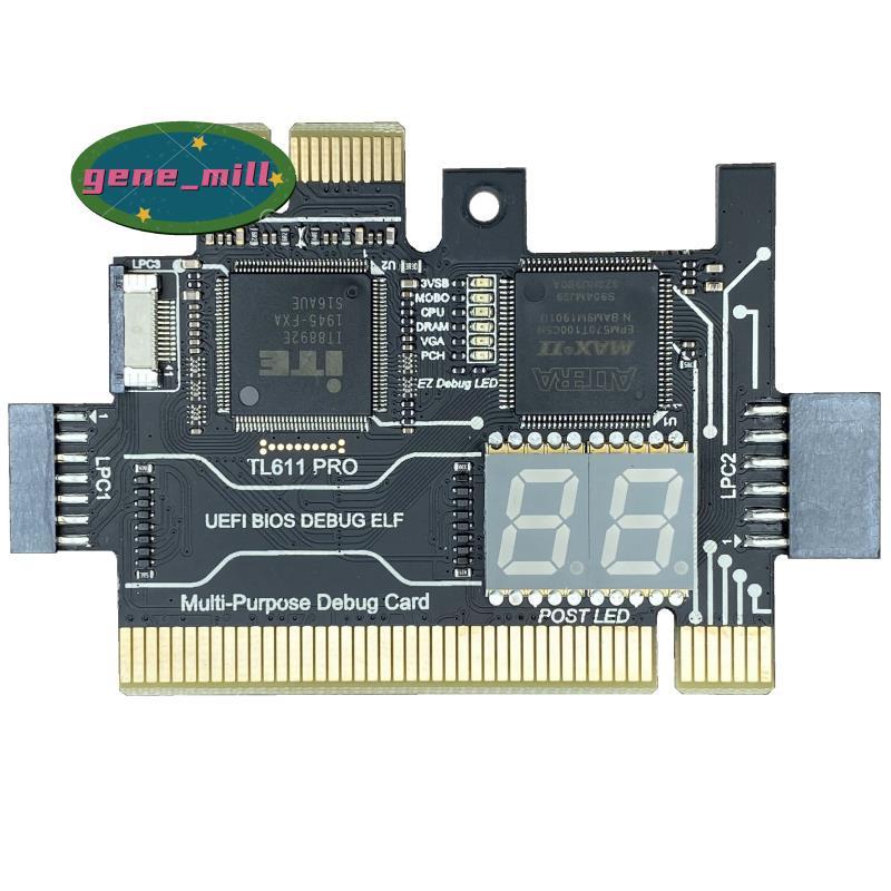 การ์ดวินิจฉัย TL611 PRO, การ์ดวินิจฉัย Pcie สําหรับเมนบอร์ด Pci ตั้งโต๊ะและแล็ปท็อป (สีดํา)