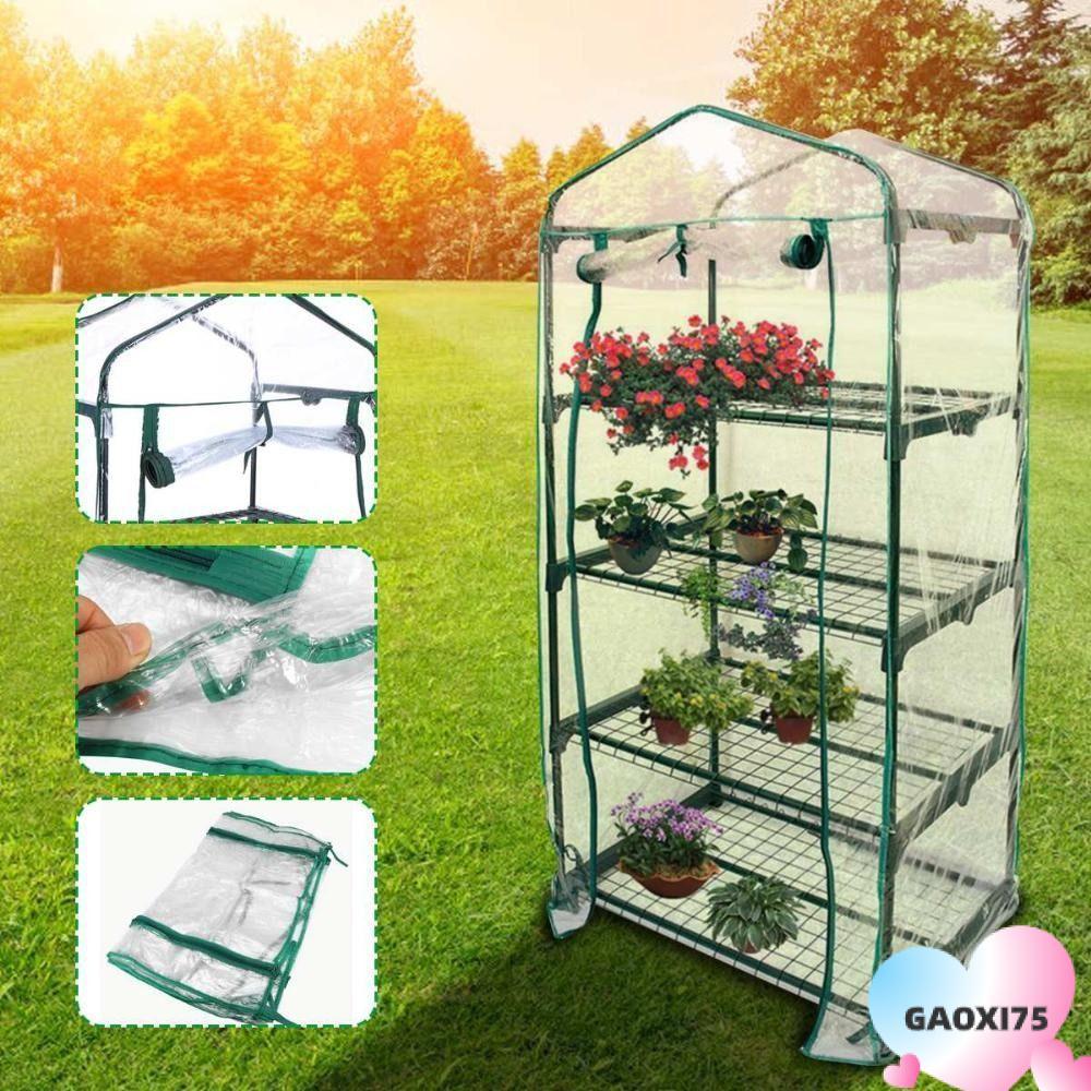 GAOXI75 Grow Bag, ผ้าคลุมเรือนกระจก 2/3/4/5 ชั้นกลางแจ้ง, พลาสติกพีวีซีที่ใช้งานได้จริงกันน้ําห้องพืชโปร่งใส