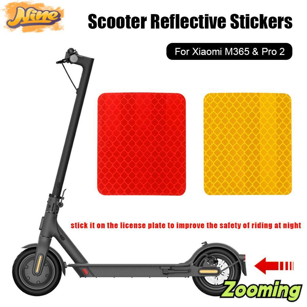 สติกเกอร์สะท้อนแสงเพื่อความปลอดภัยในเวลากลางคืน เหมาะสำหรับ scooter M365 และ scooter ไฟฟ้า สีแดง/เหล