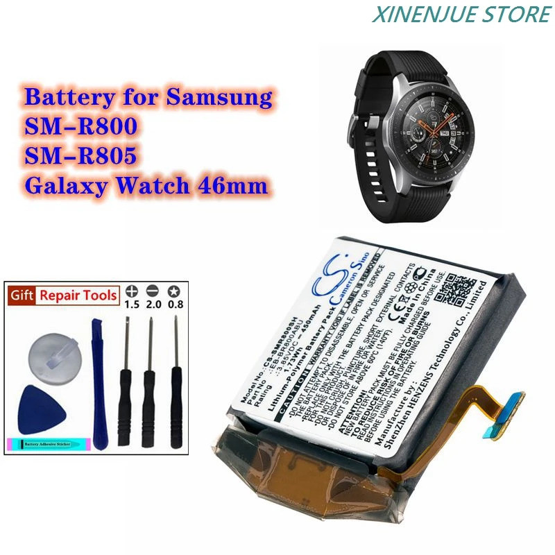 Cameron Sino แบตเตอรี่ 3.85V/450mAh EB-BR800ABU,GH43-04855A สําหรับ Samsung Galaxy นาฬิกา 46 มม.,SM-