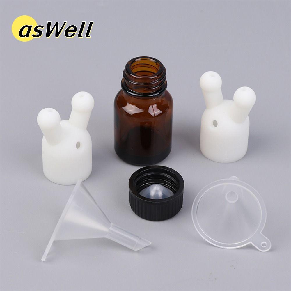 ASWELL Essential Oil Inhaler Cap, Double Hole Leakproof Perfume Inhaler, Plastic Mini Empty Bottle A