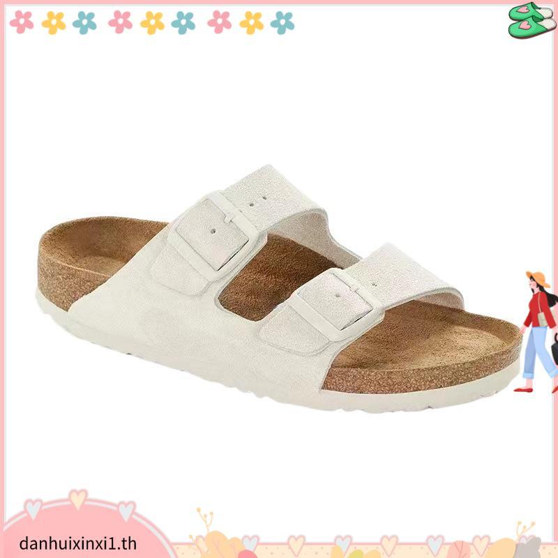 รองเท้า Birkenstock พื้นหนา, รองเท้าแตะ Cork Soled, รองเท้าแตะหนัง Double Breasted Boken
