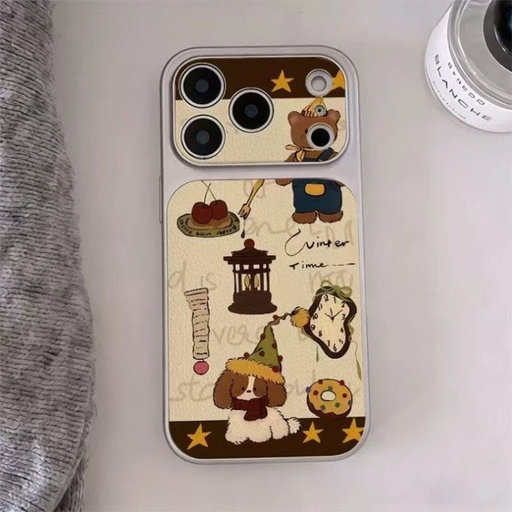 เคสโทรศัพท์ iPhone 17/16/15/14 Plus/13/12/11 Pro Max/X/XR/XS ลายการ์ตูนสีน้ำตาล thumbnail 4