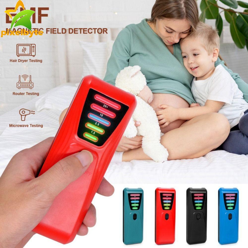 PIXELBYTE เครื่องทดสอบรังสีแม่เหล็กไฟฟ้า, ความแม่นยําสูงแบบพกพา EMF Meter, EMF Magnetic Field Digita