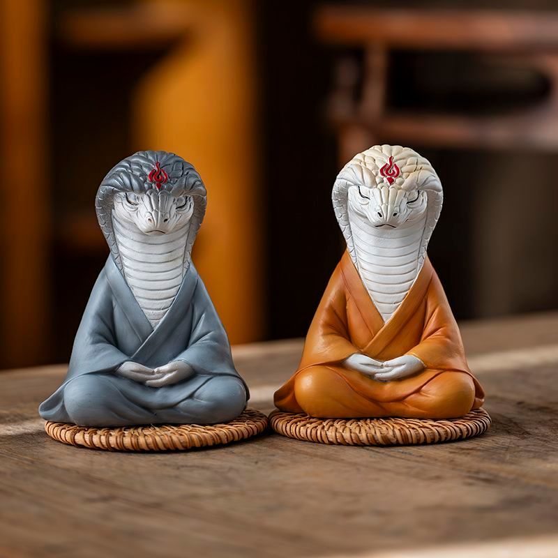 เครื่องประดับนางฟ้างูโบราณมาสคอตราศีงูFillet Fairy Chang Python Fairyเดสก์ท็อปเครื่องประดับขนาดเล็ก