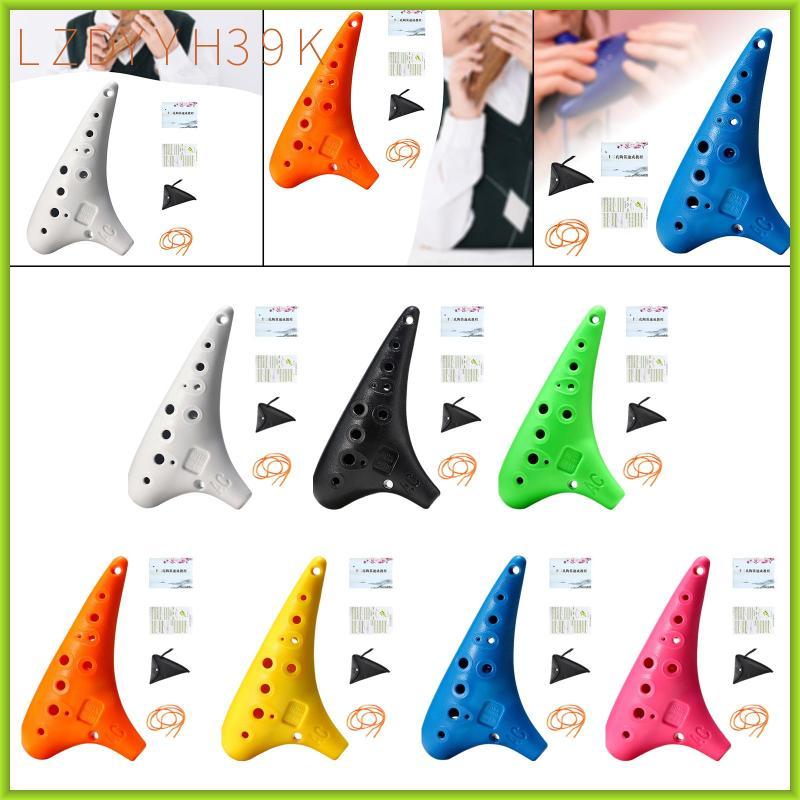 [lzdyyh39k] Tiny Ocarina 12 Hole Ocarina Instrument น้ําหนักเบามือถือ Tenor Alto ด้วยพื้นผิวเรียบทํา