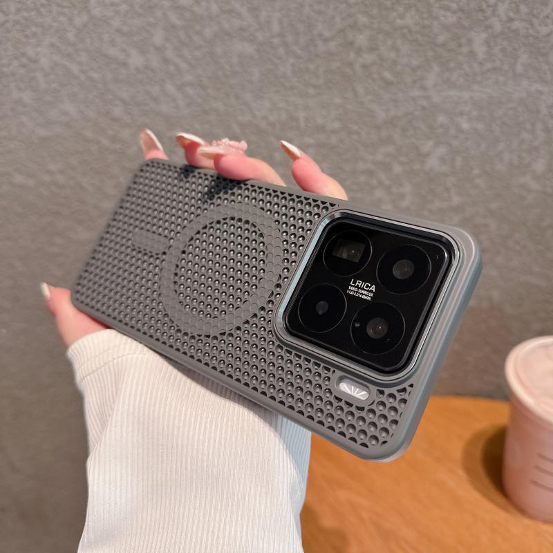 Hollow Mesh Hole Cooling การกระจายความร้อนเคสโทรศัพท์แม่เหล็กเหมาะสําหรับXiaomi 15 Ultra 15 14 Pro 1