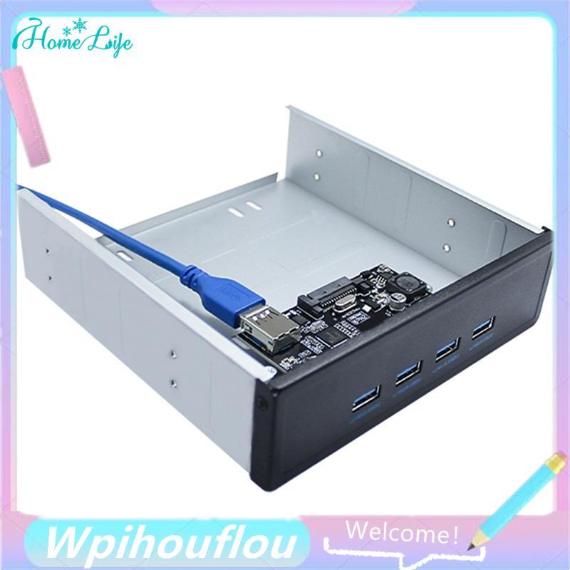 [HoME&life] USB 3.0 Hub Splitter PCI-E 1x ถึง 4 พอร์ต USB 3.0 การ์ด Floppy Bay แผงด้านหน้าสําหรับ PC