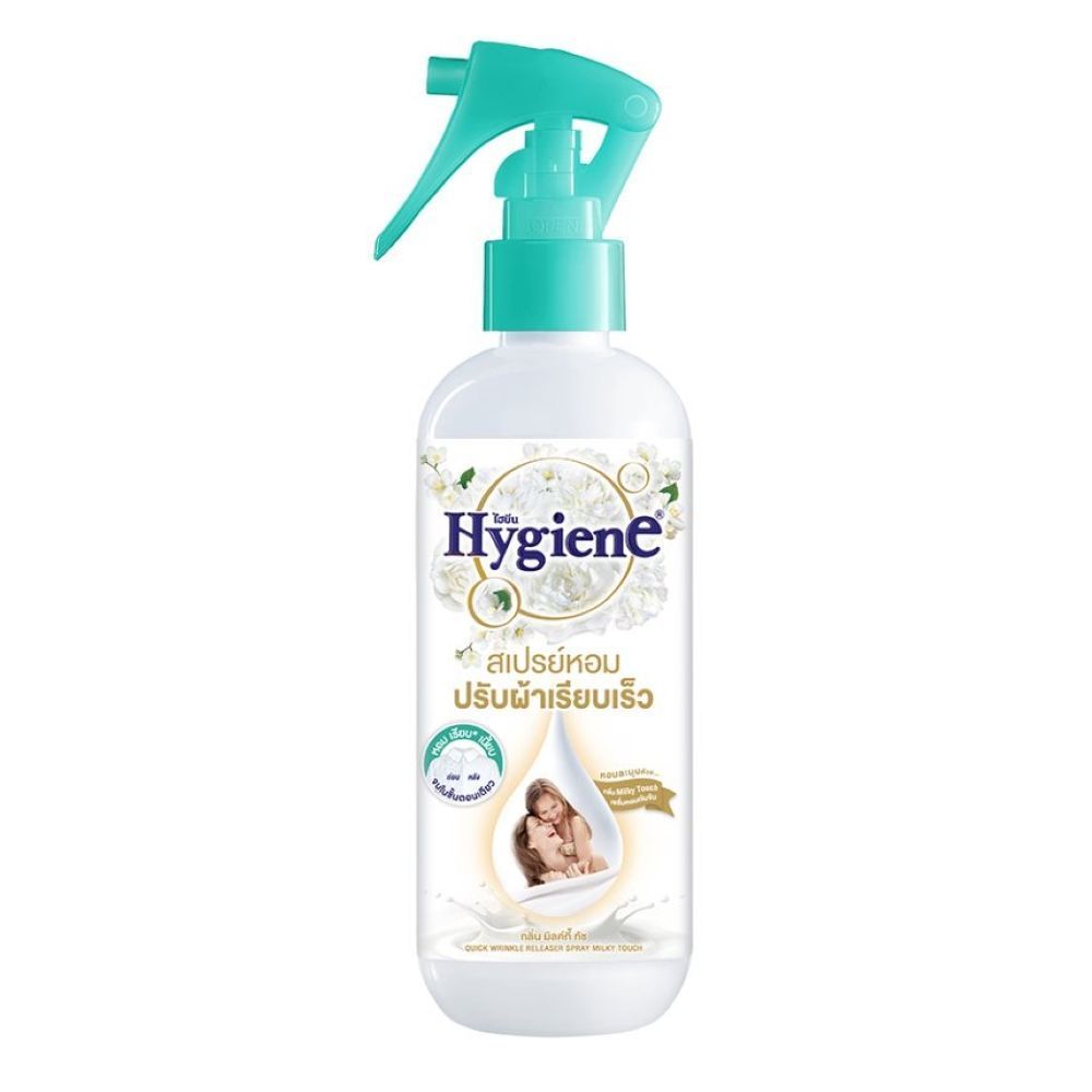 [สินค้าส่งด่วน]  ไฮยีน สเปรย์หอมเรียบ มิ้ลค์กี้ทัช 220 มล HYGIENE WRINKLESPRAY MILKYTOUCH 220 ML