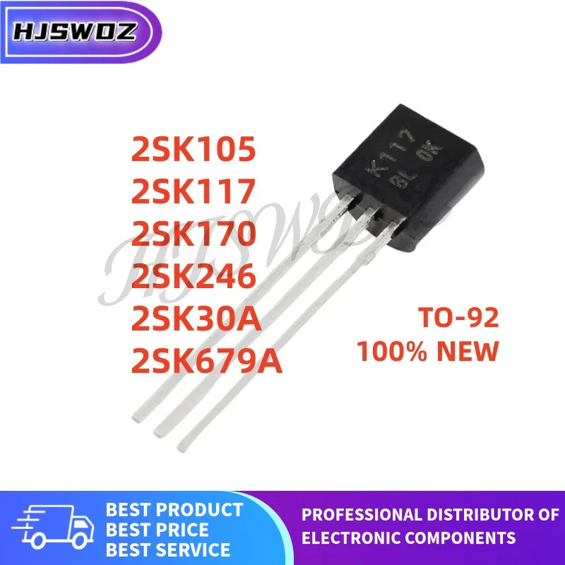 10 ชิ้นยี่ห้อใหม่ 2SK170 2SK117 2SK105 2SK679A 2SK246 2SK30A K170 K117 K105 K679A K246 K30A 2SK117-B