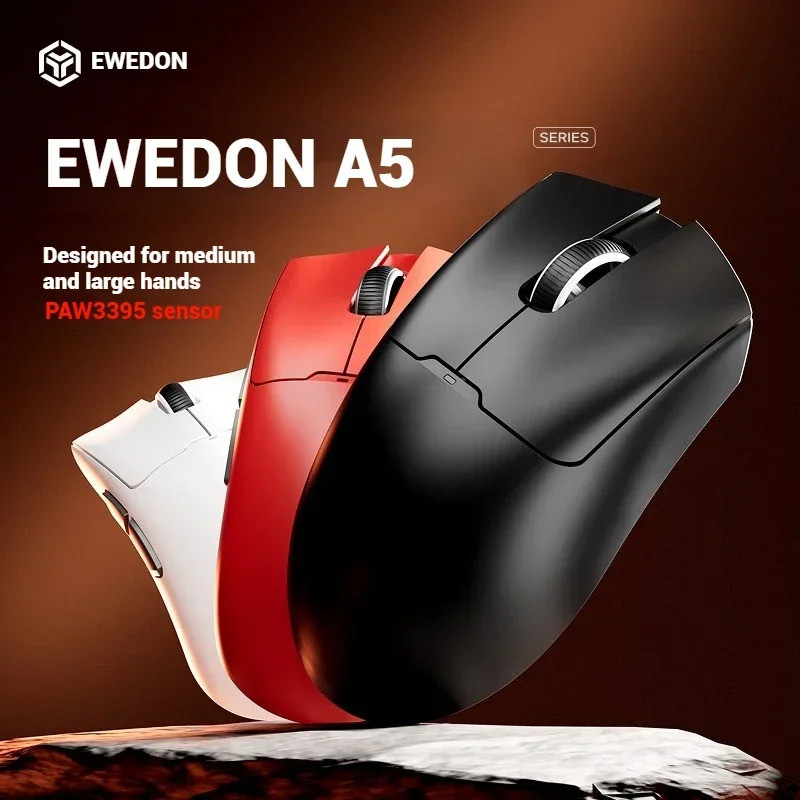 EWEADN A5 Pro เมาส์น้ําหนักเบาไร้สายพิเศษสามโหมด Paw3395/3311 22K/26KDPI เมาส์สําหรับเล่นเกมที่มีควา