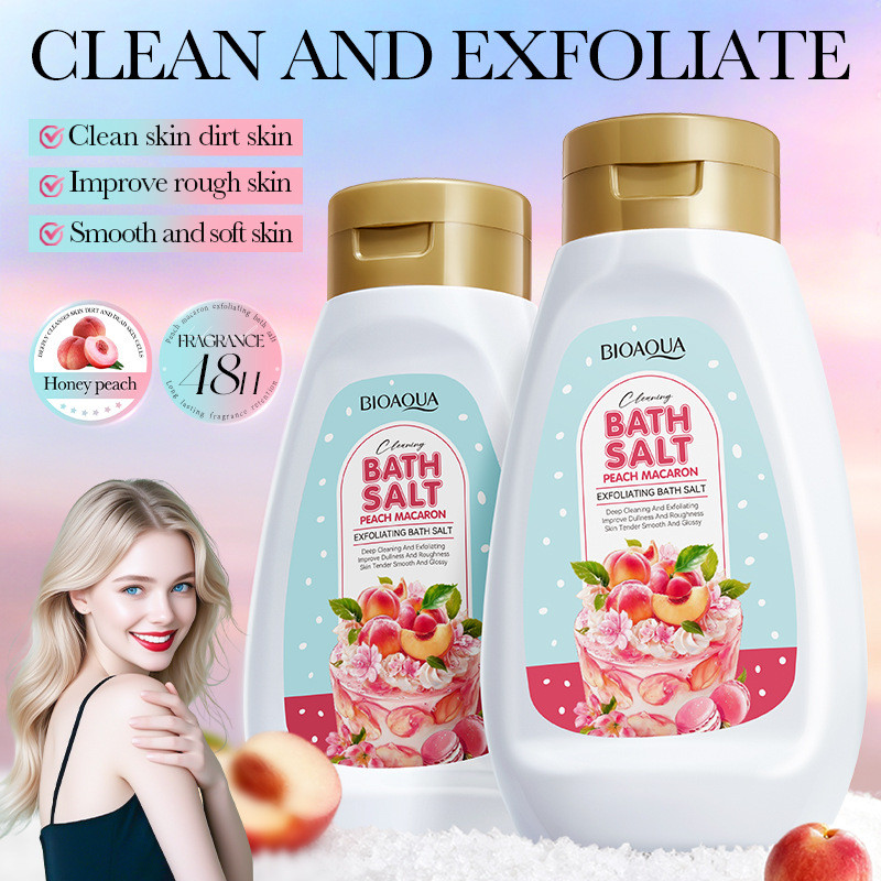 Full English Body Bath Exfoliating bioaoua Caron Salt Bath Salt Horse Peach Salt Bath Cake Cleaning 