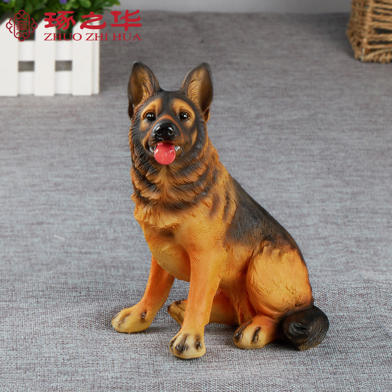 Zhuozhihua puppy ornament, simulated wolf dog, spotted dog, simulated dog ornament, indoor ornament,