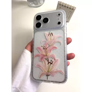Ins Frosted Semi-Transparent Lily เหมาะสําหรับ Apple 17promax เคสโทรศัพท์ 15/14 สไตล์ใหม่ 13 Niche 1211 เคสโทรศัพท์