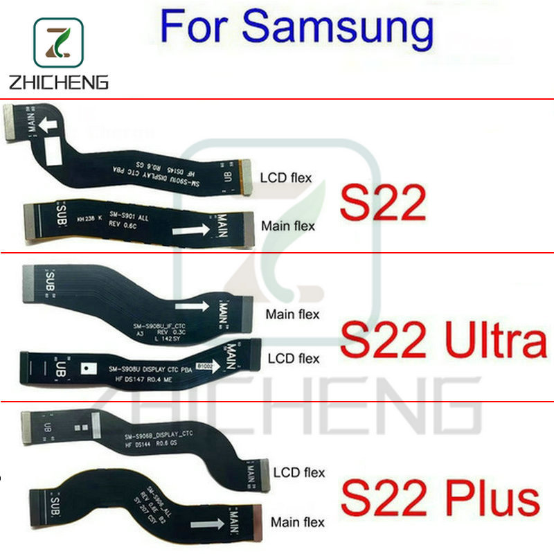 สําหรับ Samsung Galaxy S22 Plus Ultra บอร์ดหลักเชื่อมต่อเมนบอร์ด LCD Flex Cable