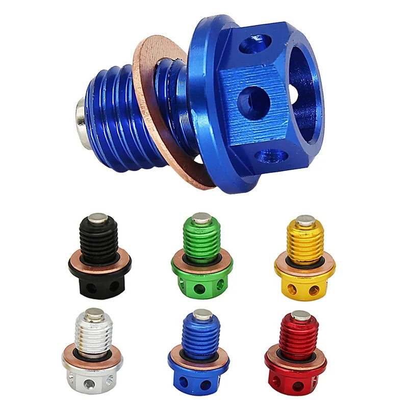 M12xP1.5 แม่เหล็กท่อระบายน้ําน้ํามันปลั๊ก Bolt สกรูสําหรับ Yamaha YZF-R3 YZF-R25 MT-03 MT-25 YZ250 Y