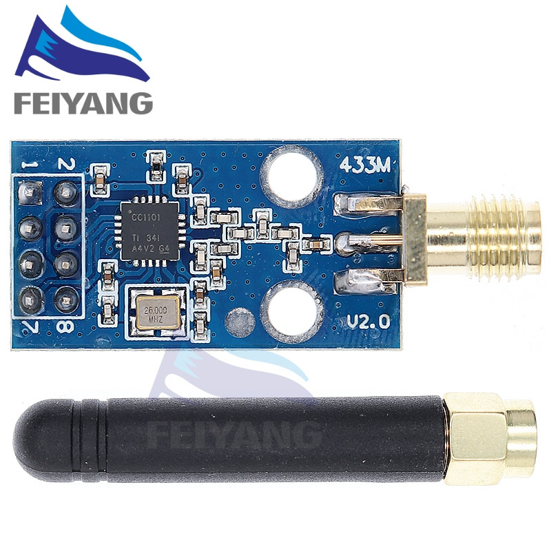 Cc1101 433Mhz เครื่องรับส่งสัญญาณไร้สาย RF โมดูลรับส่งสัญญาณ RF การส่งข้อมูล