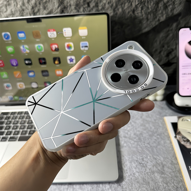 "เส้นเรขาคณิต" Micro Matte Hard เคสโทรศัพท์สําหรับ Oppo Find X9 Ultra X9S Pro X8 Ultra X8 Pro X8S + 