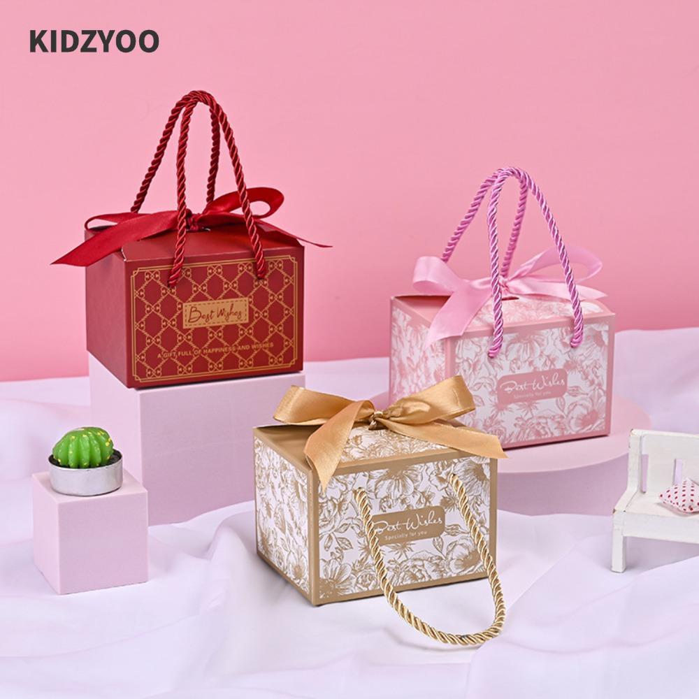 คิดซี 10ชิ้นกล่องบรรจุภัณฑ์ของขวัญ,กระดาษแข็งสีขาวเป็นมิตรกับสิ่งแวดล้อมงานแต่งงานกล่องกระดาษ,มัลติฟังก์ชั่โบว์ริบบิ้นกล่องของขวัญหรูหราสารพัดของขวั