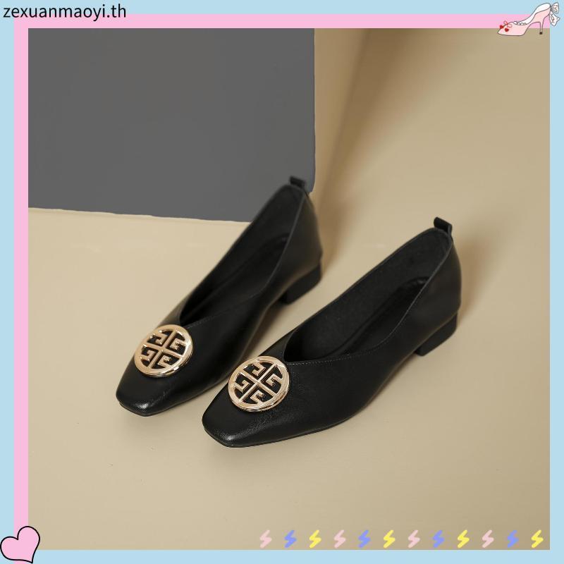 LA BELLA  รองเท้าคัชชูส้นสูงหนังแกะ รุ่น LB AMORE QUEEN MID HEELS