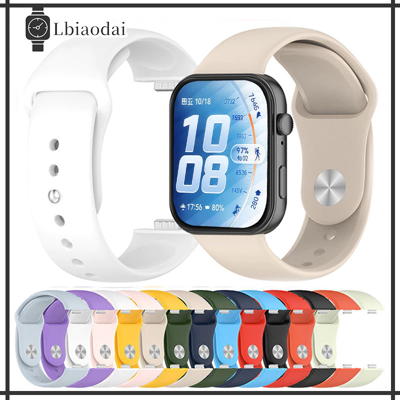 สายซิลิโคนนุ่ม for Huawei Watch Fit 5 4 3 / 5 Pro / 4 Pro กีฬาเปลี่ยนสร้อยข้อมือกีฬายางรัด นาฬิกาอัจฉริยะ