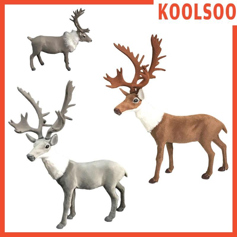 [Koolsoo] Reindeer ตุ๊กตา Early Educational ของเล่นรูปปั้นของเล่นขนาดเล็กตุ๊กตาสัตว์สําหรับห้อง Part