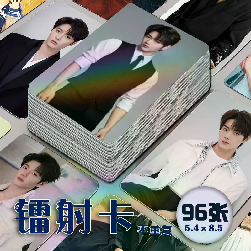 ขายร้อน Wang Xuan Short Drama Actor Laser Photocards 96 ชิ้นครบชุดภาพถ่ายพิมพ์ตัวเองมูลค่าสูง 10 ซม.