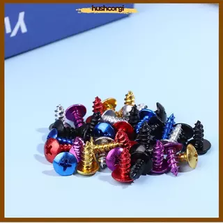 [hushcorgi] 30 ชิ้น/Pa M5*12 มม.อลูมิเนียมอัลลอยด์รถจักรยานยนต์ Cross Head Self Tapping Bolts สกรู Nut หัวกลมเส้นผ่านศูนย์กลางใหม่สต็อก