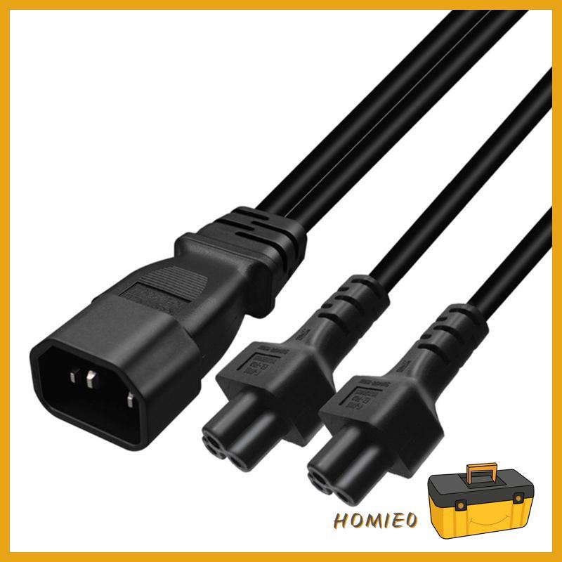 HOMIE0 IEC C14 ปลั๊กชายสายไฟสําหรับ IEC320-C5 + C5 หญิงสายต่อ