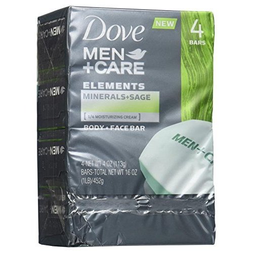 Dove Men+Care Elements Bar Minerals and Sage 4 ออนซ์ 4 บาร์