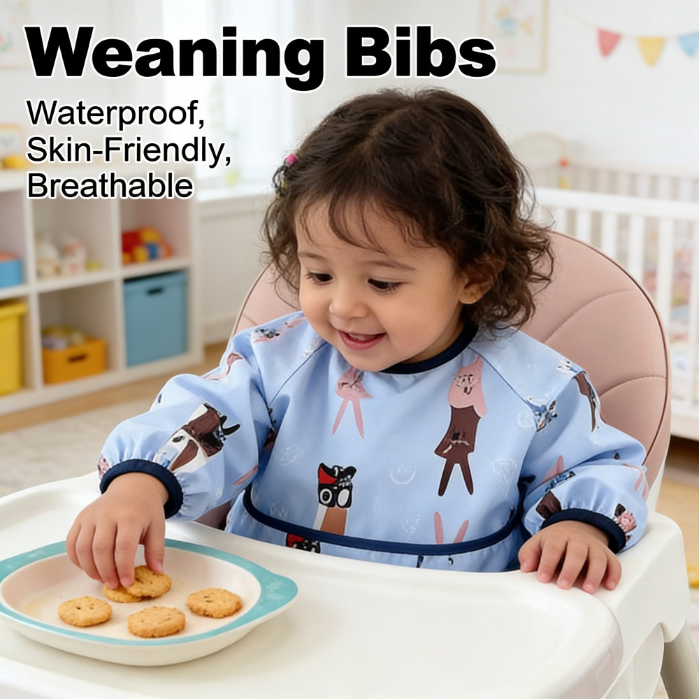 Bayi Bib Eating Cover-all Bib Baby Feeding Waterproof Baby High Chair Bib Apron Kanakas Makan Air Ap