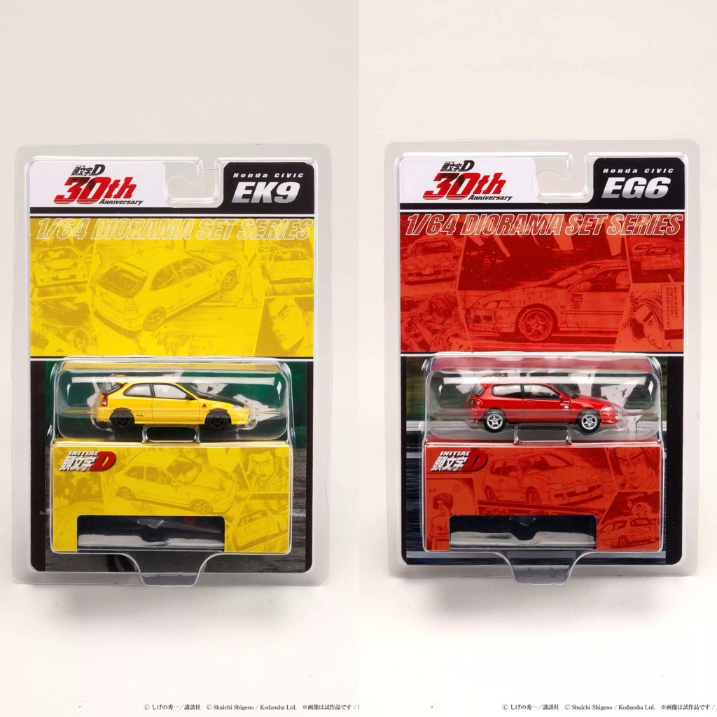 [คลังสินค้าพร้อม] Hobby Japan 1: 64 Honda EG6 EK9 Initial D 30 สินค้าแขวนการ์ดโมเดลรถโลหะผสม