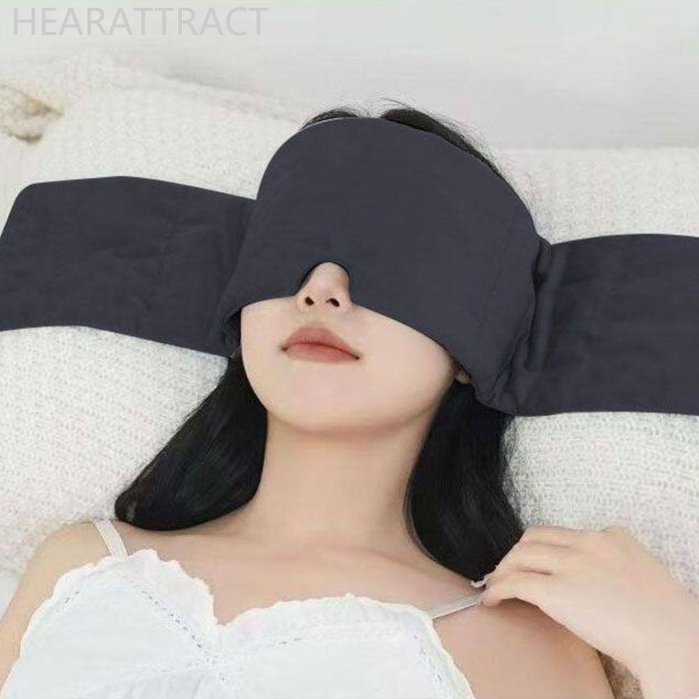 HEARATRACT Soft Gravity Sleep Eye Mask Breathable น้ําหนัก Blocking Eye Mask สบาย Fit Nap Sleep Aid 