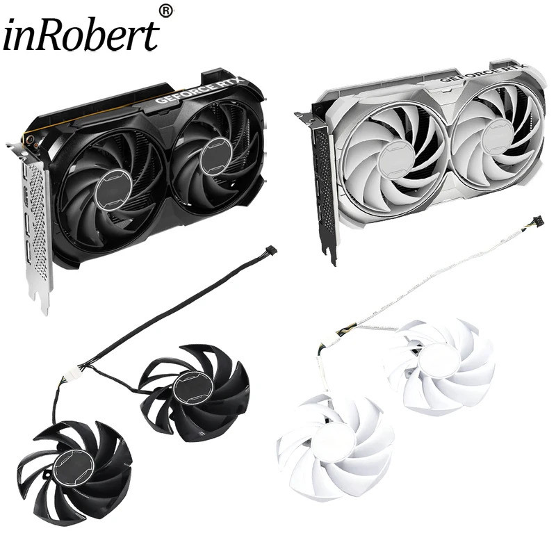 87 มม.PLD09210S12HH RTX4060 พัดลมการ์ดวิดีโอสําหรับ MSI RTX 4060 VENTUS 2X Balck/สีขาวเปลี่ยนกราฟิกก