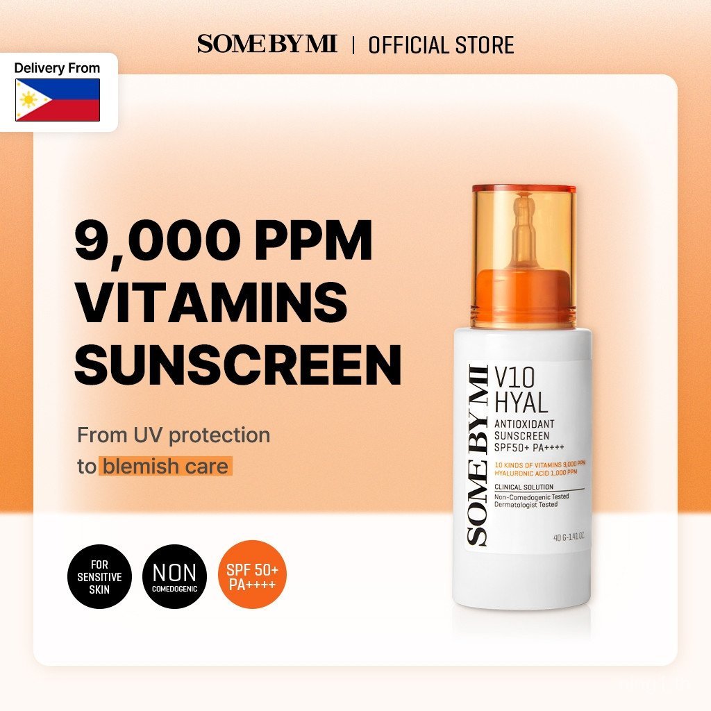 [Blemish Care] SOME BY MI OFFICIAL V10 Hyal Antioxidant Sunscreen SPF50+ PA++++ 40g Brightening, Ble