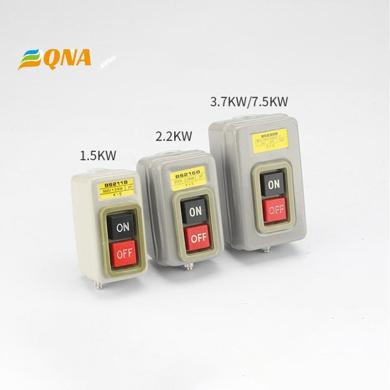 [QNA] สวิตช์ปุ่มสตาร์ท AC380V สามเฟส BS211B BS216B BS230B Motor Control Start Stop Switch ใหม่