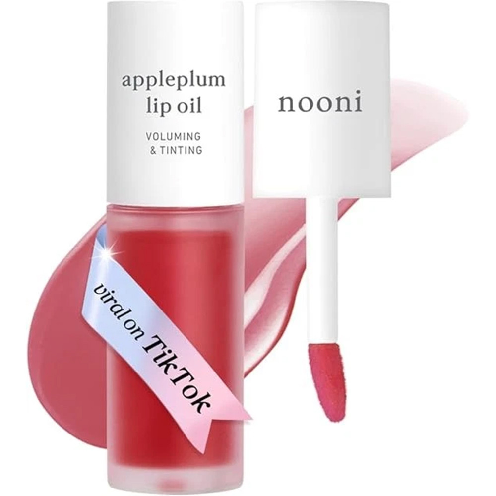 NOONI  Vegan Lip Oil - Applepeony & Appleplum | Lip Stain Long-Lasting