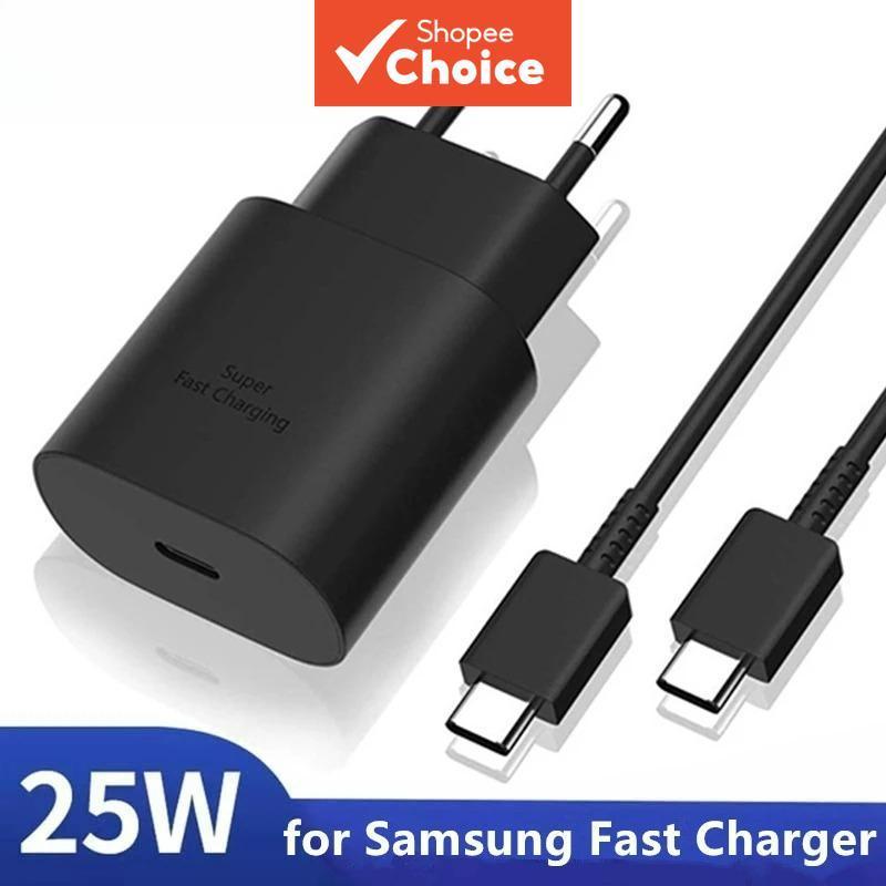ที่ชาร์จติดผนัง ชาร์จเร็ว PD 25W สาย USB-C สําหรับ Samsung Galaxy S25 Plus S24 Plus S23 Ultra S22 No