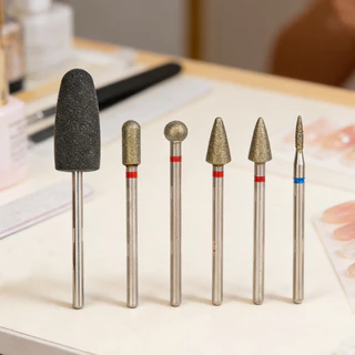6PCS Diamond Steel Nail Drill Bit Set Electric Manicure Pedicure Machines Nail File Gel Remover Tool