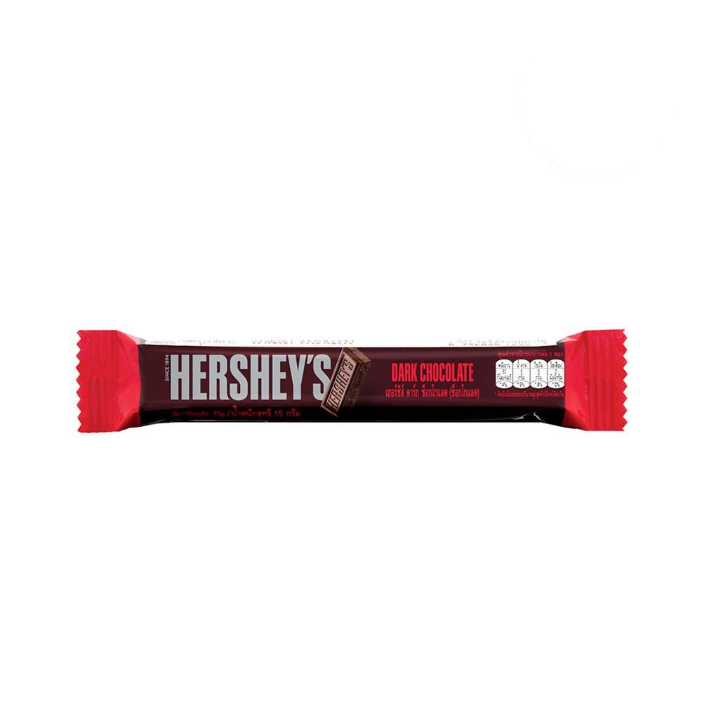 [สินค้าส่งด่วน] เฮอร์ชีส์บาร์ดาร์กช็อกโกแลต 15ก. HERSHEYS BAR DARK CHOCOLATE 15 G.