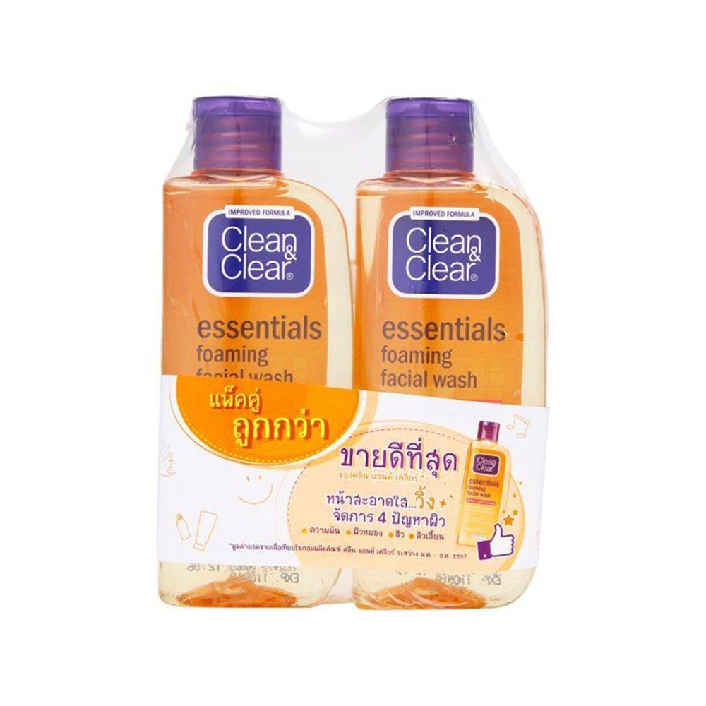 คลีนแอนด์เคลียร์สบู่เหลวล้างหน้า 100X2 CLEAN+CLEAR FACIAL WASH 100X2